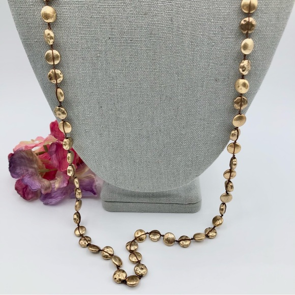 Lucky Brand Single Strand Textured Bead Station Necklace - Picture 5 of 13